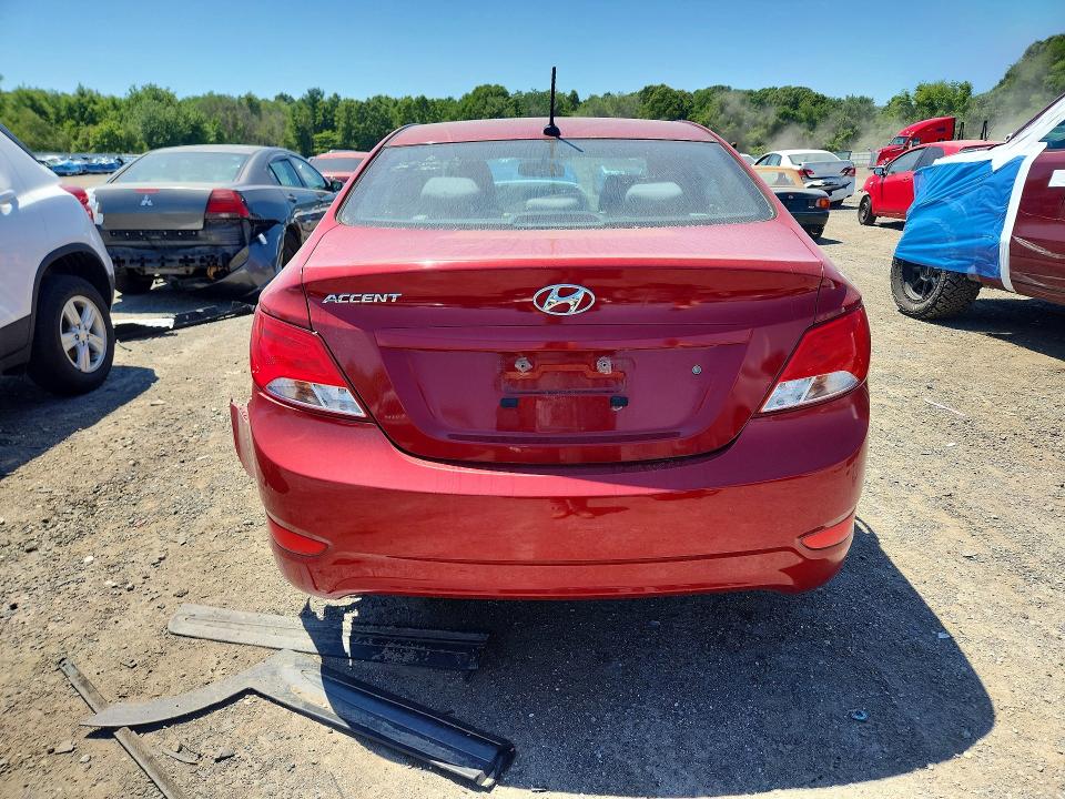 2017 Hyundai Accent VIN KMHCT4AE5HU381415 COPART salvage auction — REAR END, Ma - Cert Of Title-Salvage, sold $600 on 2026-07-29 (photo 6)