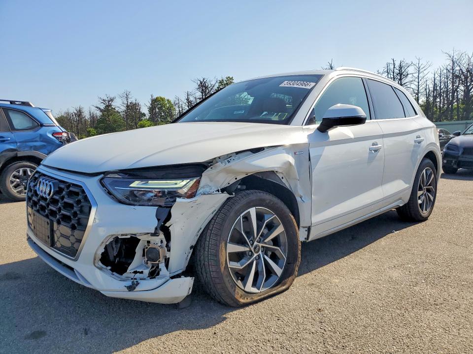 2023 Audi Q5 VIN WA1GAAFY1P2129923 COPART salvage auction — FRONT END, Ny - Mv-907A Salvage Certificate, sold $15,800 on 2026-07-08 (photo 1)