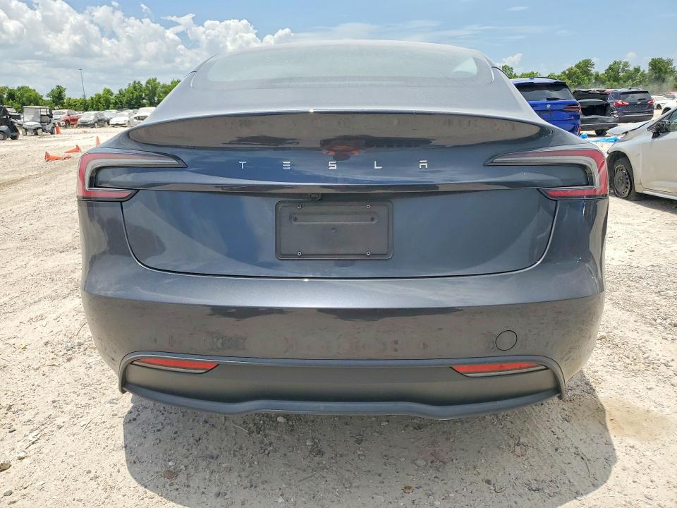 2025 Tesla Model 3 VIN 5YJ3E1EA7SF953332 COPART salvage auction — FRONT END, Tx - Salvage Vehicle Title, sold $7,900 on 2026-07-28 (photo 6)