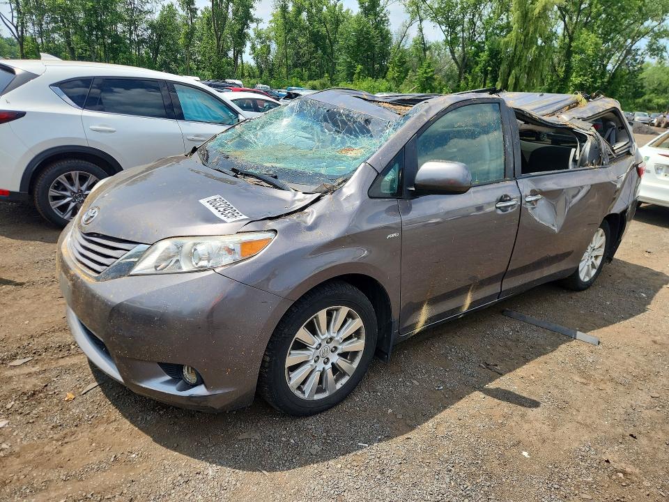2016 Toyota Sienna VIN 5TDDK3DC4GS143915 COPART salvage auction — ALL OVER, Ct - Cert Of Title-Salvage, sold $975 on 2026-07-28 (photo 1)