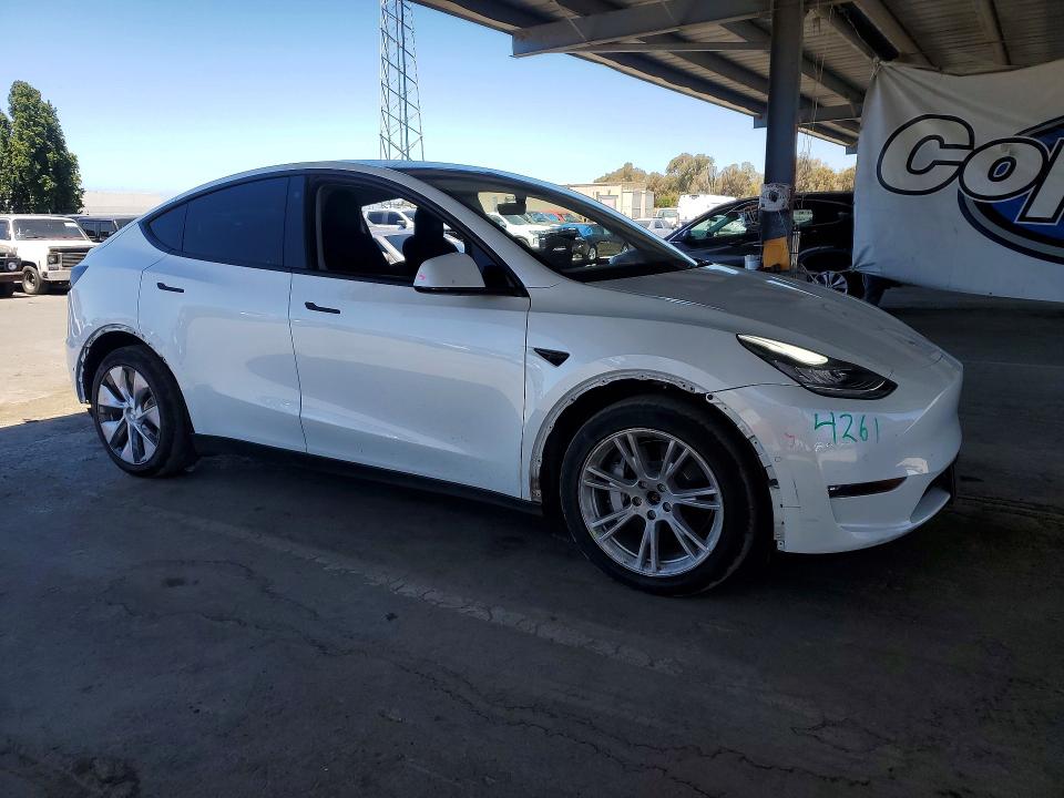 2021 Tesla Model y VIN 5YJYGDEE6MF241014 COPART salvage auction — SIDE, Ca - Salvage Certificate, sold $1,350 on 2026-07-28 (photo 4)