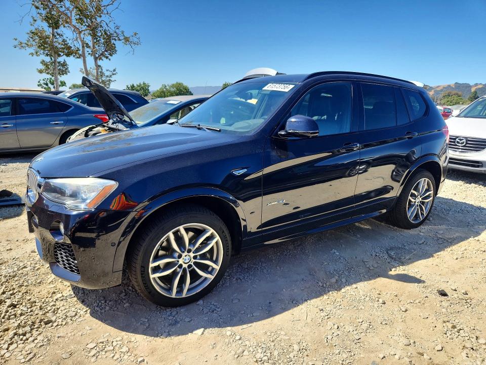 2016 BMW X3 VIN 5UXWX7C50G0R16756 COPART salvage auction — REAR END, CA - SALVAGE CERTIFICATE, sold $4,300 on 2026-07-30 (photo 1)