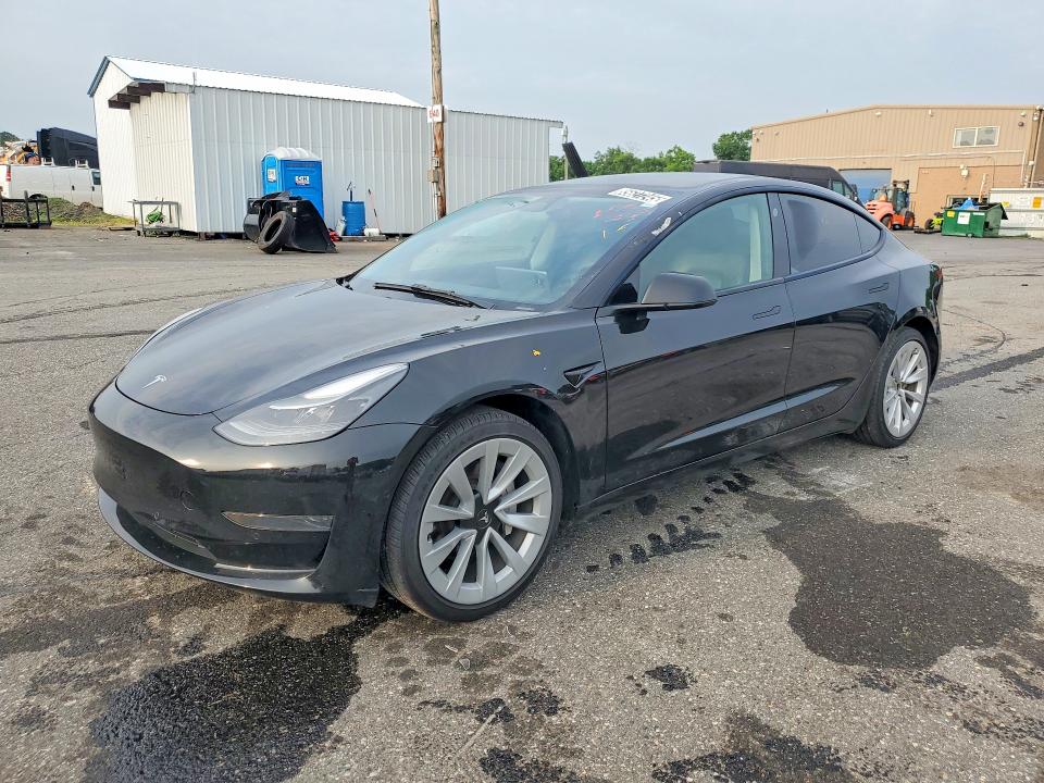 2022 Tesla Model 3 VIN 5YJ3E1EA7NF369033 COPART salvage auction — SIDE, PA - CERT OF TITLE, sold $11,700 on 2026-07-22 (photo 1)