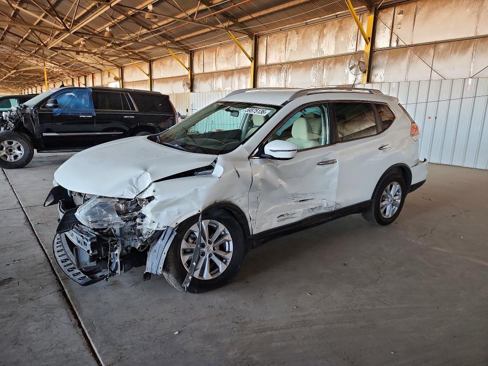 2016 Nissan Rogue VIN KNMAT2MV6GP685135 COPART salvage auction — FRONT END, Az - Certificate Of Title, sold $625 on 2026-07-20 (photo 1)