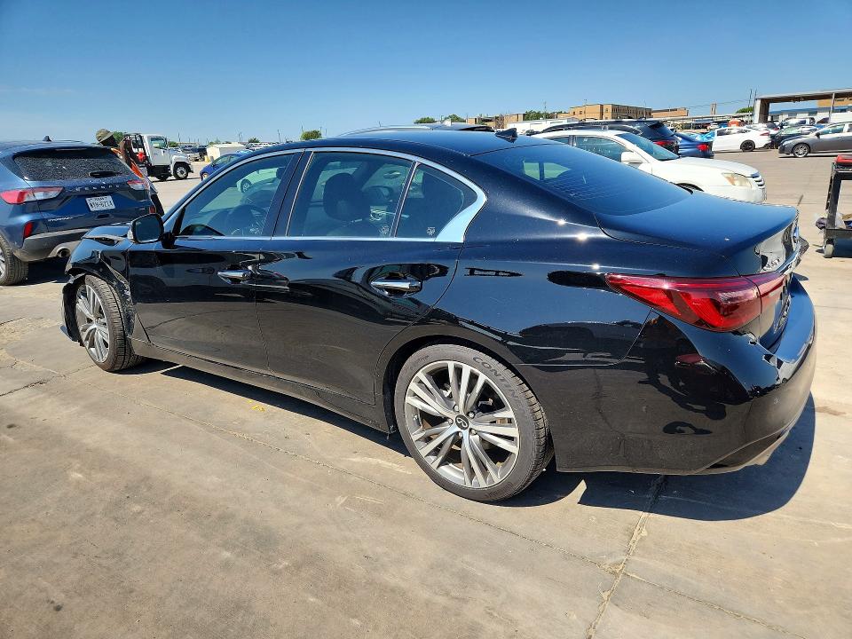 2020 Infiniti Q50 VIN JN1EV7AP6LM204622 COPART salvage auction — FRONT END, Tx - Salvage Vehicle Title, sold $7,700 on 2026-07-13 (photo 2)