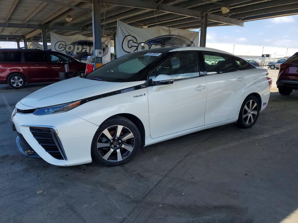 2019 Toyota Mirai VIN JTDBVRBD1KA005624 COPART salvage auction — REAR END, CA - DLR/DIS/EXP ONLY SALVAGE TITLE, sold $525 on 2026-07-30 (photo 1)