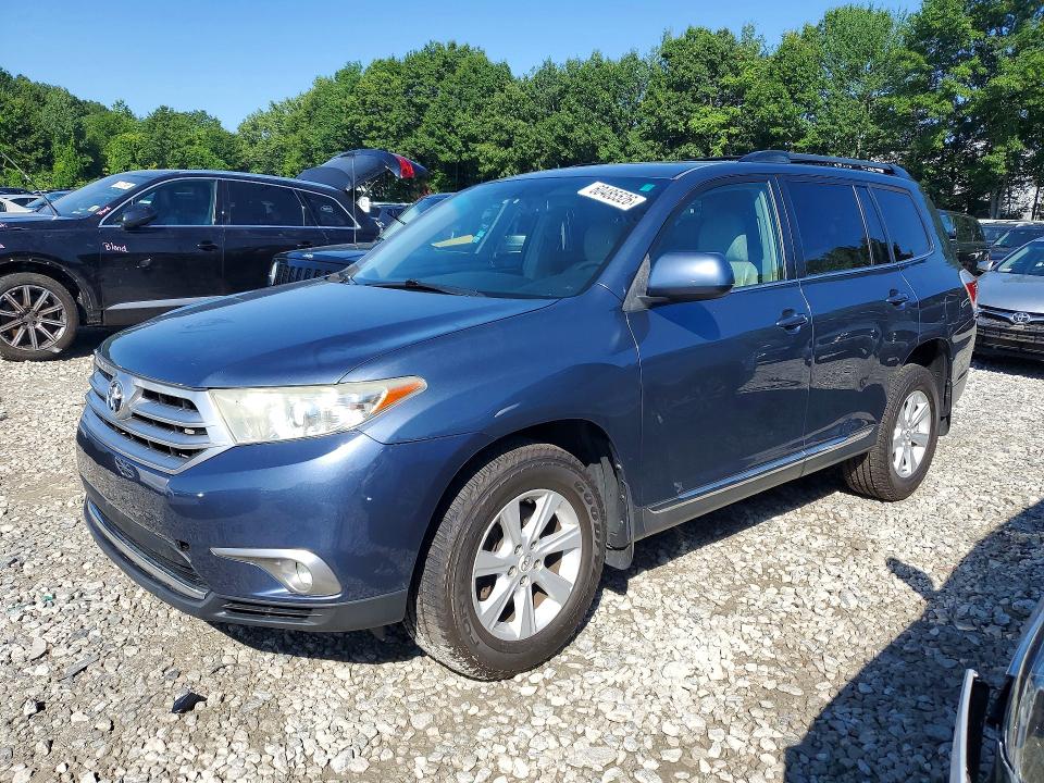 2013 Toyota Highlander VIN 5TDBK3EHXDS194025 COPART salvage auction — FRONT END, Ma - Cert Of Title-Reconstrctd Coll, sold $2,400 on 2026-07-17 (photo 1)