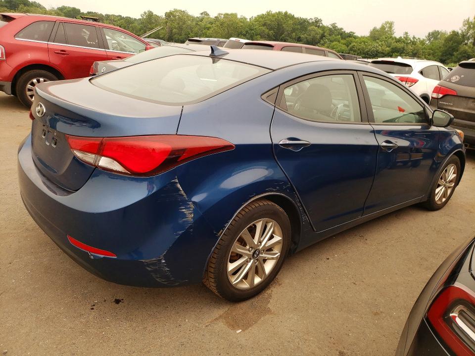2014 Hyundai Elantra VIN KMHDH4AE6EU179460 COPART salvage auction — REAR END, Ct - Certificate Of Title, sold $1,250 on 2026-07-24 (photo 3)