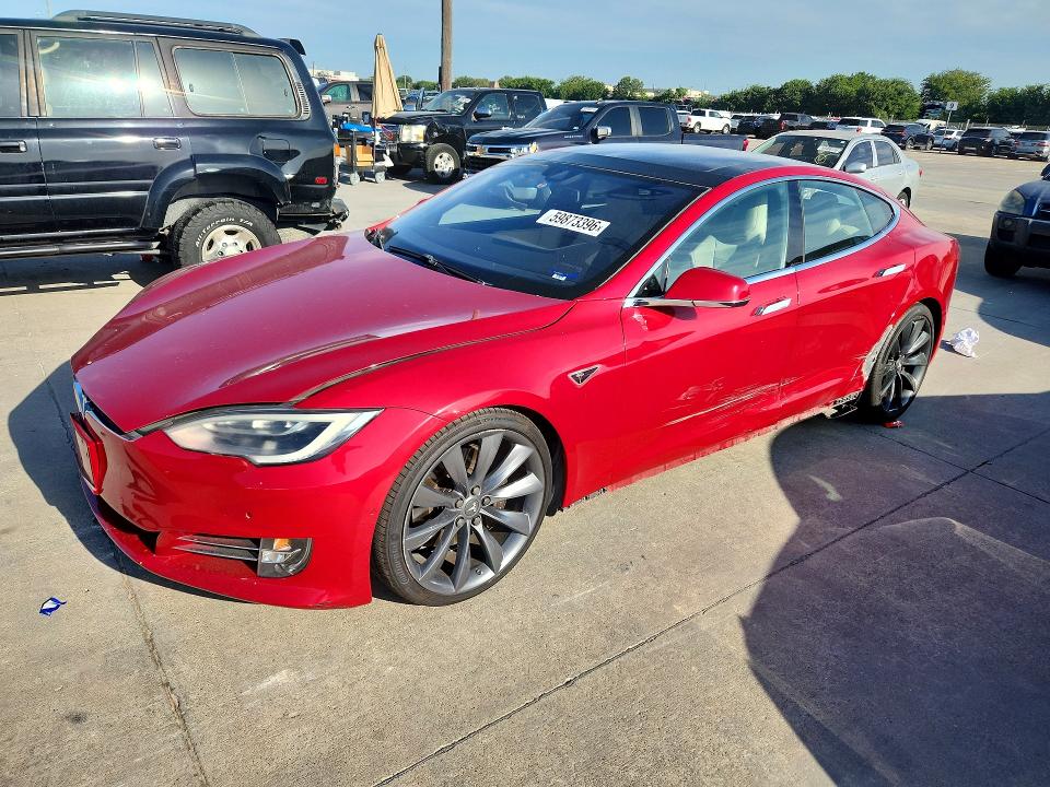 2016 Tesla Model s VIN 5YJSA1E2XGF156399 COPART salvage auction — SIDE, Salvage Title, sold $1,200 on 2026-07-30 (photo 1)