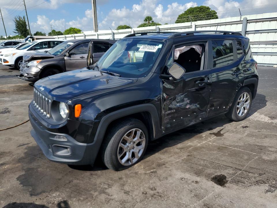 2018 Jeep Renegade VIN ZACCJABB4JPG84027 COPART salvage auction — SIDE, Fl - Cert Of Title Slvg Rebuildable, sold $1,250 on 2026-08-12 (photo 1)