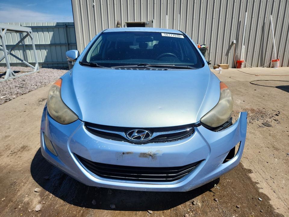 2012 Hyundai Elantra VIN KMHDH4AE7CU322882 COPART salvage auction — FRONT END, Wi - Junked Vehicle Bill Of Sale, sold $325 on 2026-07-20 (photo 5)