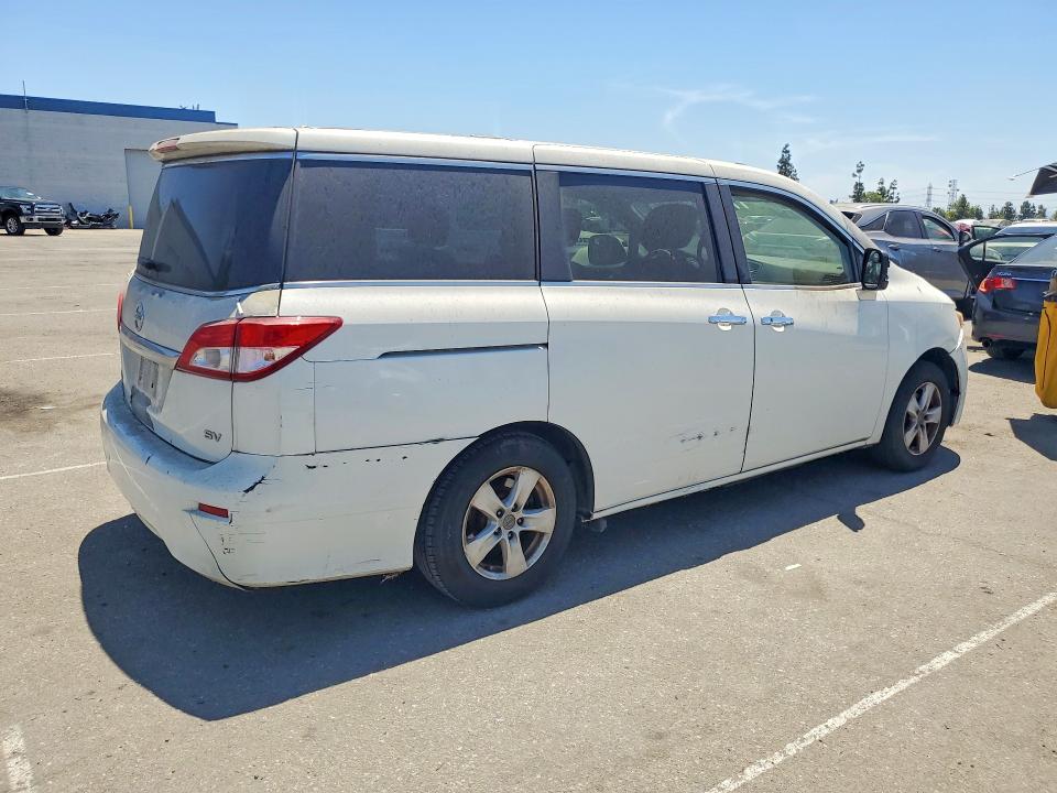 2012 Nissan Quest VIN JN8AE2KP1C9049174 COPART salvage auction — NORMAL WEAR, Ca - Dis/Dlr/Exp Only Clean Title, sold $150 on 2026-07-28 (photo 3)