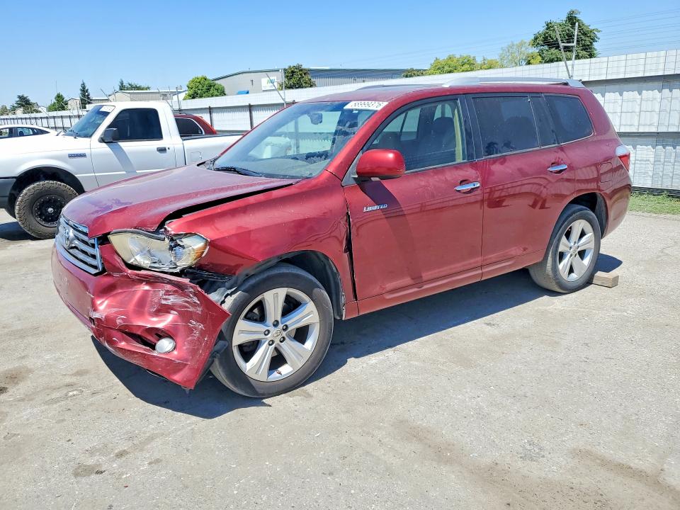 2008 Toyota Highlander VIN JTEES42A182055730 COPART salvage auction — FRONT END, Ca - Salvage Certificate, sold $2,800 on 2026-07-31 (photo 1)