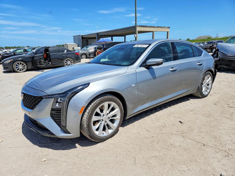 2025 Cadillac Ct5 VIN 1G6DN5RK6S0109248 COPART salvage auction — REAR END, Fl - Certificate Of Title (P), sold $15,600 on 2026-07-27 (photo 1)