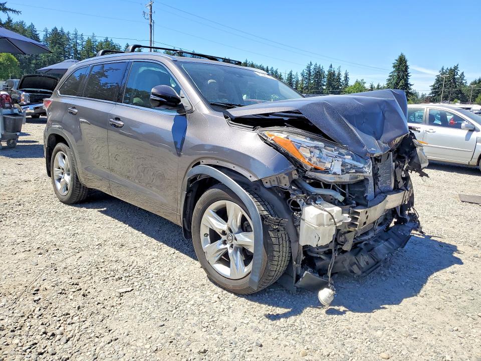 2016 Toyota Highlander VIN 5TDDKRFH2GS355773 COPART salvage auction — FRONT END, WA - BILL OF SALE, sold $4,400 on 2026-07-24 (photo 4)