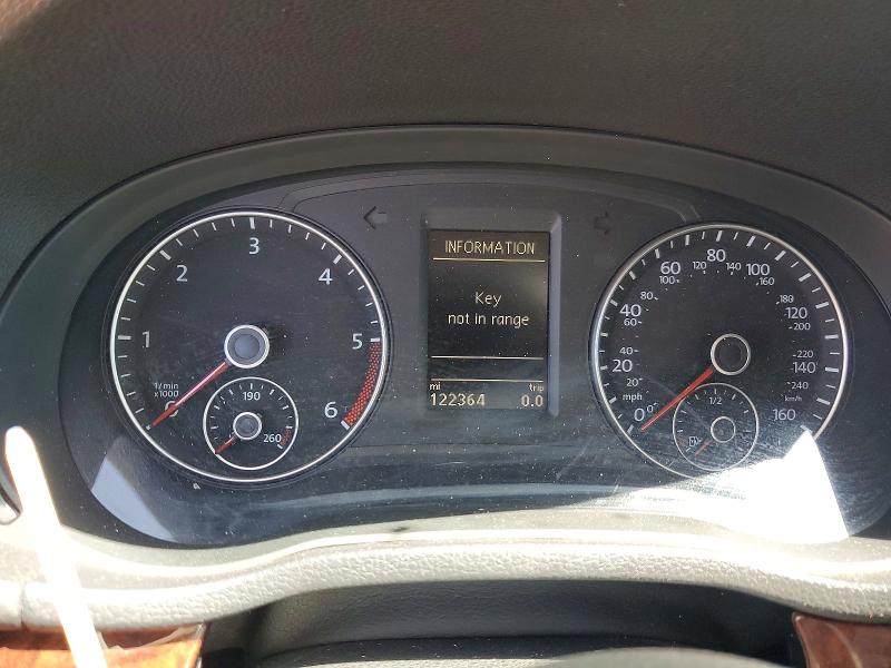 2013 Volkswagen Passat VIN 1VWCN7A36DC050175 COPART salvage auction — MINOR DENT/SCRATCHES, Co - Bill Of Sale-Parts Only, sold $950 on 2026-08-12 (photo 9)