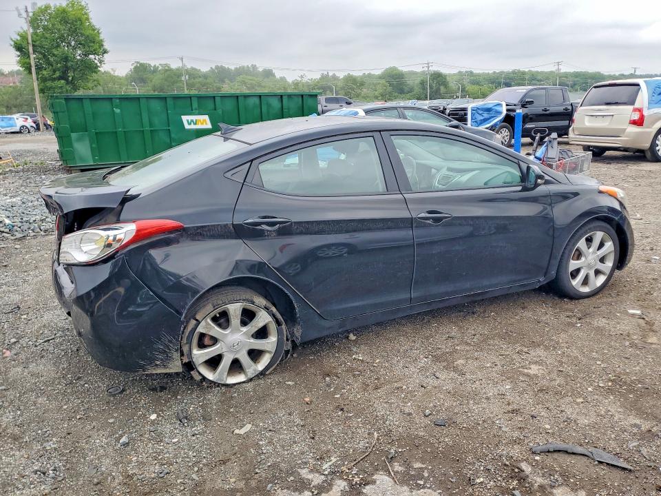 2012 Hyundai Elantra VIN KMHDH4AE6CU273951 COPART salvage auction — REAR END, Md - Certificate Of Title, sold $800 on 2026-07-14 (photo 3)