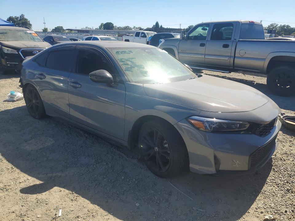 2025 Honda Civic VIN 2HGFE1E55SH470448 COPART salvage auction — REAR END, Ca - Salvage Certificate, sold $7,800 on 2026-08-25 (photo 4)