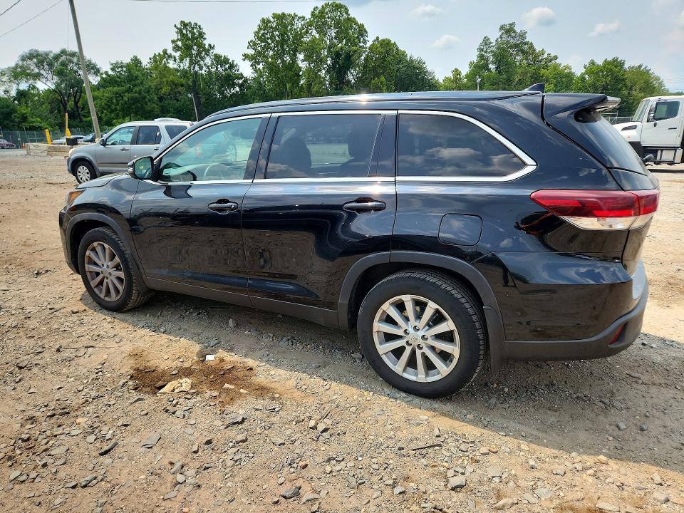 2019 Toyota Highlander VIN 5TDJZRFH5KS563380 COPART salvage auction — MINOR DENT/SCRATCHES, Pa - Certificate Of Salvage, sold $7,700 on 2026-07-30 (photo 2)