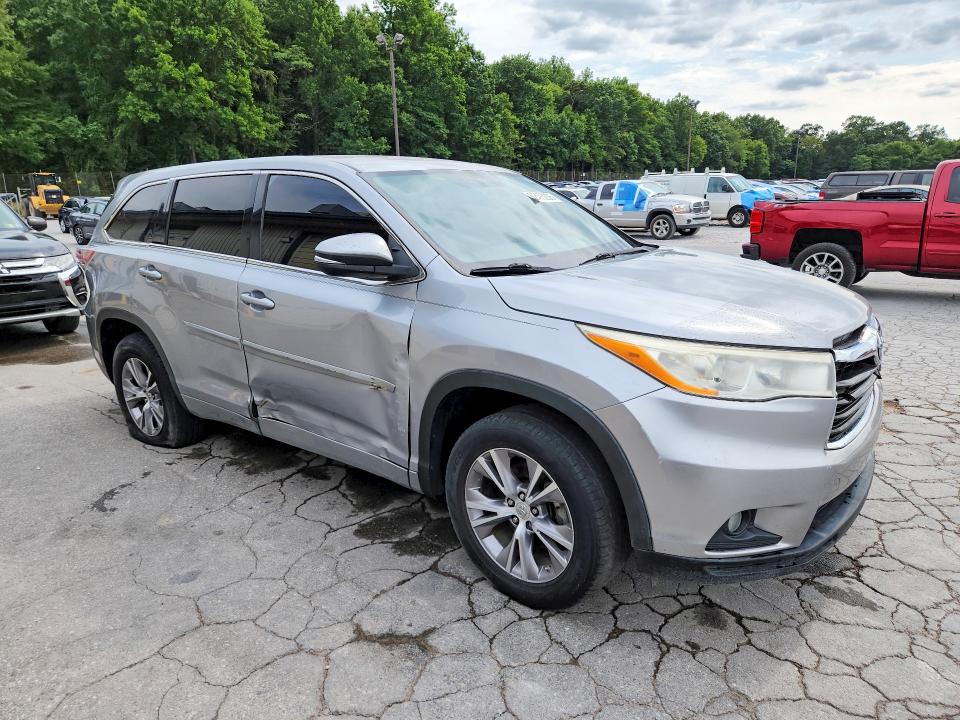 2014 Toyota Highlander VIN 5TDZKRFH9ES023218 COPART salvage auction — SIDE, Fl - Certificate Of Title, sold $625 on 2026-07-30 (photo 4)