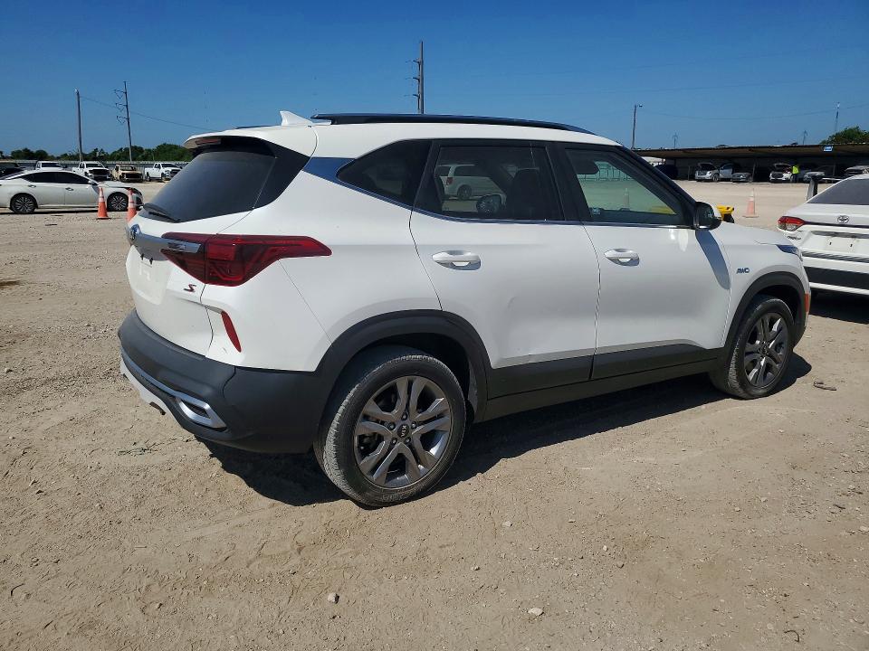 2021 Kia Seltos VIN KNDEUCAA2M7158632 COPART salvage auction — REAR END, Salvage Title, sold $5,900 on 2026-07-22 (photo 3)