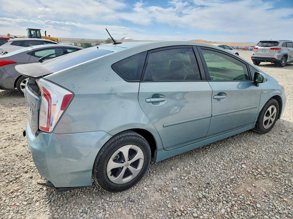 2013 Toyota Prius VIN JTDKN3DUXD1619813 COPART salvage auction — REAR END, Ut - Salvage Certificate, sold $900 on 2026-07-21 (photo 3)