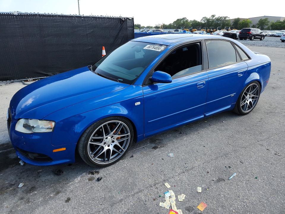 2008 Audi A4 VIN WAUBF78E88A160761 COPART salvage auction — MINOR DENT/SCRATCHES, Fl - Certificate Of Title (P), sold $3,300 on 2026-07-30 (photo 1)