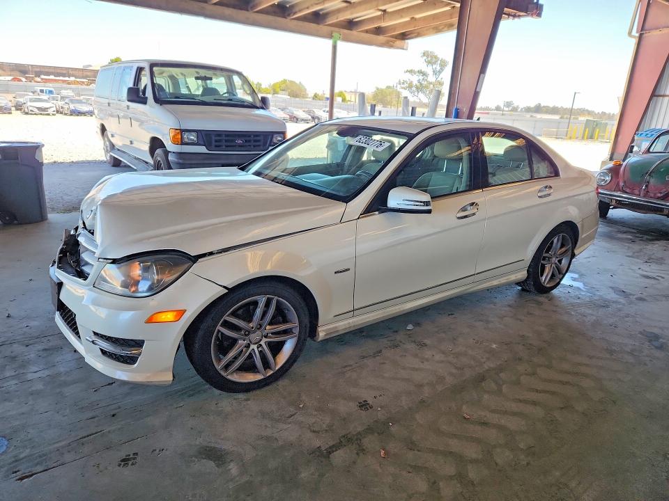 2012 Mercedes-benz VIN WDDGF4HB4CR220824 COPART salvage auction — FRONT END, Ca - Salvage Certificate, sold $250 on 2026-08-10 (photo 1)