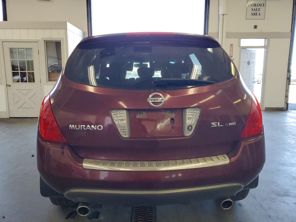 2006 Nissan Murano VIN JN8AZ08W06W530871 COPART salvage auction — FRONT END, WA - BILL OF SALE, sold $250 on 2026-07-24 (photo 6)