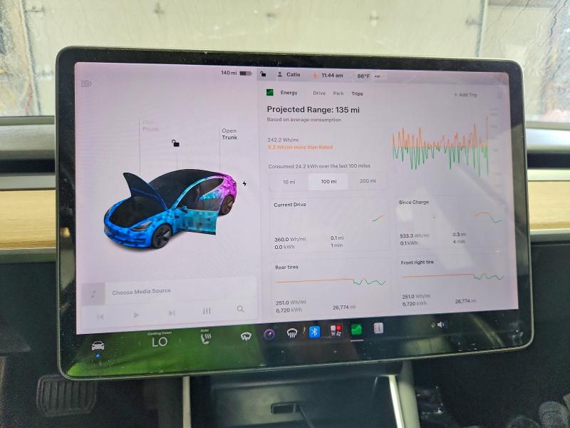 2018 Tesla Model 3 VIN 5YJ3E1EA8JF036978 COPART salvage auction — FRONT END, Pa - Certificate Of Salvage, sold $1,100 on 2026-07-23 (photo 9)