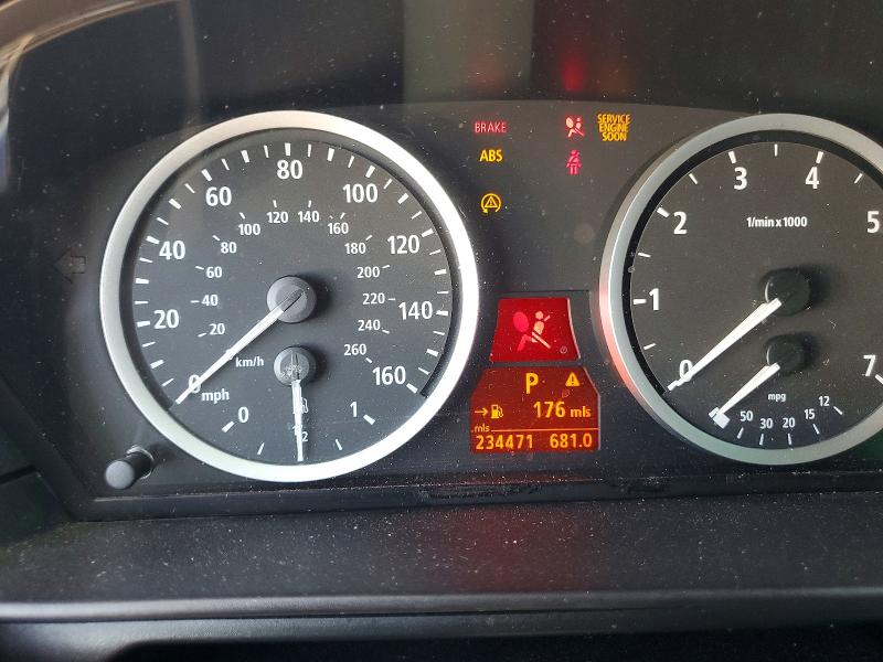 2005 BMW 5er VIN WBANA73505B817917 COPART salvage auction — FRONT END, Ca - Salvage Certificate, sold $250 on 2026-07-27 (photo 9)