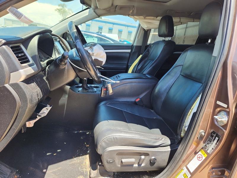 2019 Toyota Highlander VIN 5TDJZRFH5KS717926 COPART salvage auction — FRONT END, Nm - Certificate Of Title, sold $6,300 on 2026-07-23 (photo 7)