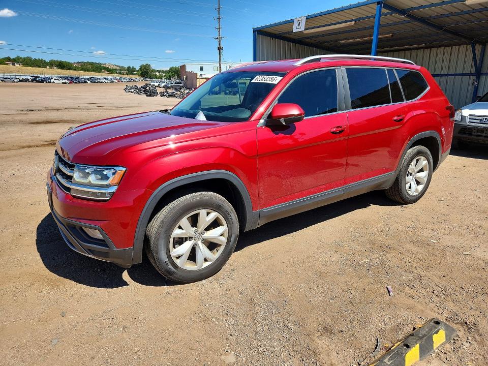 2018 Volkswagen Atlas VIN 1V2LR2CA9JC589194 COPART salvage auction — HAIL, CO - CERTIFICATE OF TITLE, sold $6,300 on 2026-08-03 (photo 1)