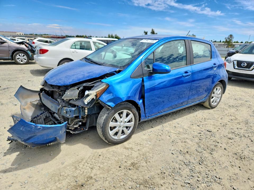 2015 Toyota Yaris VIN VNKKTUD35FA017995 COPART salvage auction — FRONT END, Ca - Salvage Certificate, sold $60 on 2026-07-28 (photo 1)