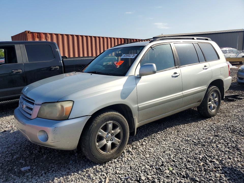 2004 Toyota Highlander VIN JTEEP21A840027579 COPART salvage auction — FRONT END, AL - CERT OF TITLE-SALVAGE TITLE (P), sold $225 on 2026-07-28 (photo 1)