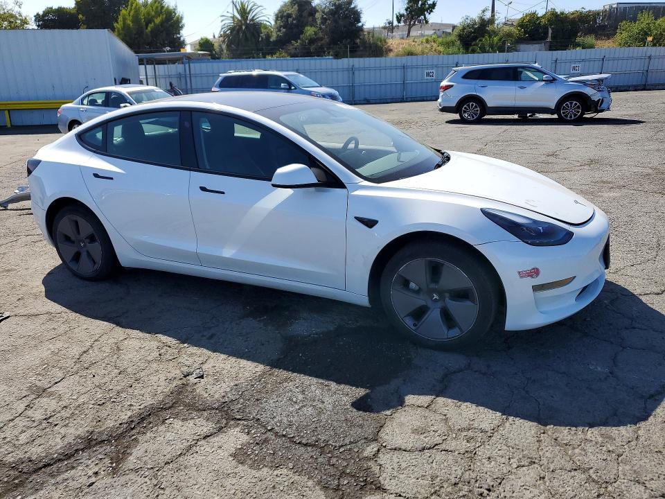 2023 Tesla VIN 5YJ3E1EA3PF513051 COPART salvage auction — FRONT END, Ca - Salvage Certificate, sold $10,500 on 2026-07-17 (photo 4)
