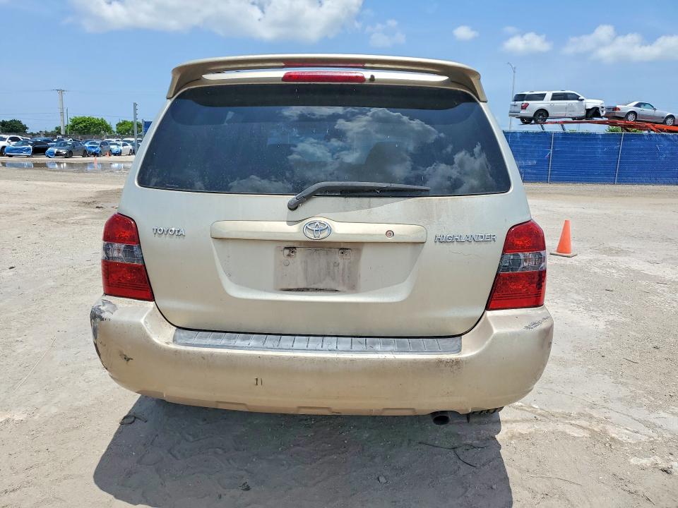 2007 Toyota Highlander VIN JTEGD21A570166901 COPART salvage auction — WATER/FLOOD, Fl - Certificate Of Title, sold $20 on 2026-07-29 (photo 6)