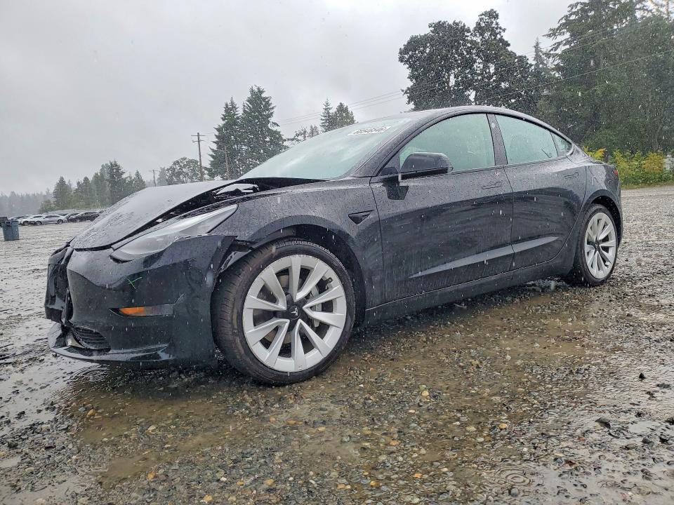 2022 Tesla Model 3 VIN 5YJ3E1EA6NF186755 COPART salvage auction — FRONT END, Wa - Bill Of Sale, sold $6,100 on 2026-07-31 (photo 1)