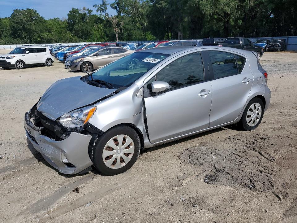2013 Toyota Prius c VIN JTDKDTB3XD1545029 COPART salvage auction — FRONT END, FL - CERT OF TITLE SLVG REBUILDABLE, sold $375 on 2026-07-28 (photo 1)
