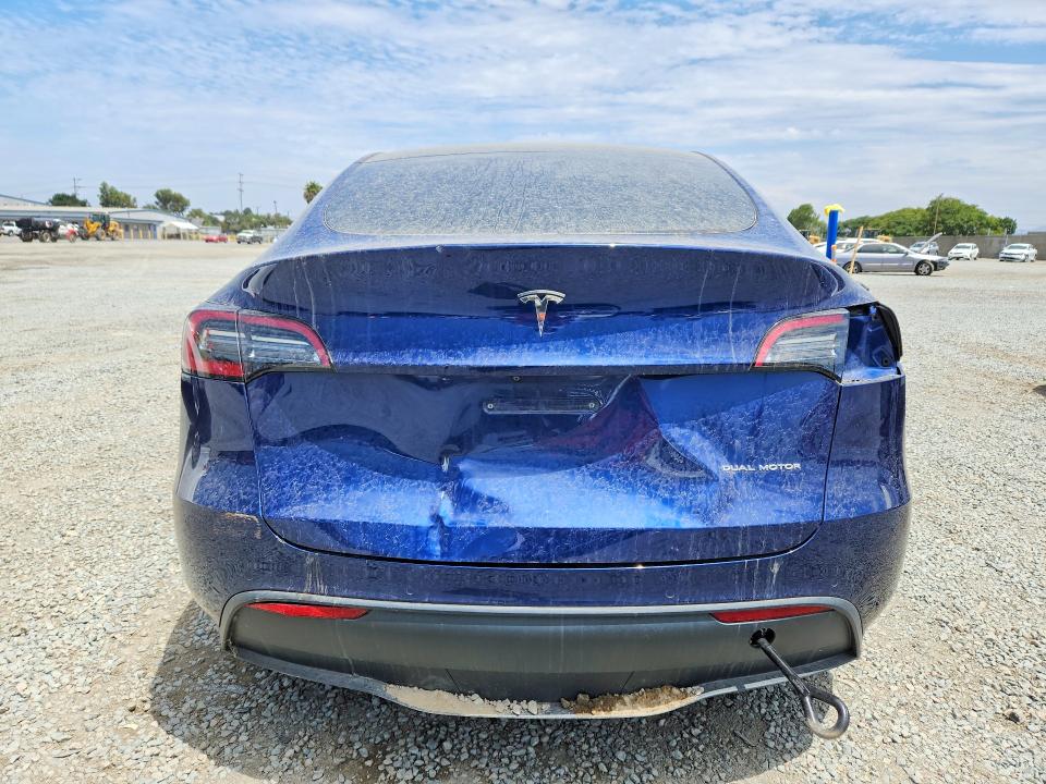 2022 Tesla Model y VIN 7SAYGDEE3NA006734 COPART salvage auction — FRONT END, Ca - Salvage Certificate, sold $5,200 on 2026-07-28 (photo 6)