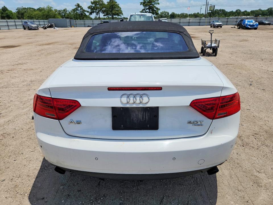 2014 Audi A5 VIN WAULFAFH8EN014489 COPART salvage auction — FRONT END, Wv - Salvage Certificate, sold $225 on 2026-09-03 (photo 6)