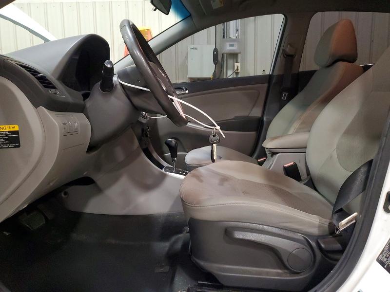 2012 Hyundai Accent VIN KMHCU5AEXCU037364 COPART salvage auction — FRONT END, Pa - Certificate Of Salvage, sold $400 on 2026-07-28 (photo 7)