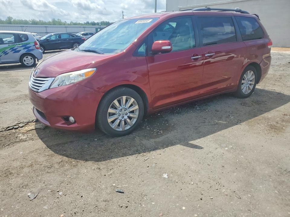 2013 Toyota Sienna VIN 5TDYK3DC4DS280222 COPART salvage auction — REAR END, VA - CERT OF TITLE - SALVAGE, sold $250 on 2026-07-29 (photo 1)