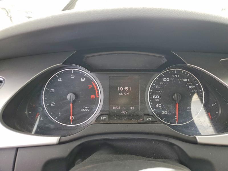 2012 Audi A4 VIN WAUKFAFL7CA120341 COPART salvage auction — FRONT END, Ca - Salvage Certificate, sold $475 on 2026-07-14 (photo 9)