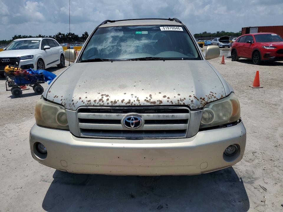 2007 Toyota Highlander VIN JTEGD21A570166901 COPART salvage auction — WATER/FLOOD, Fl - Certificate Of Title, sold $20 on 2026-07-29 (photo 5)