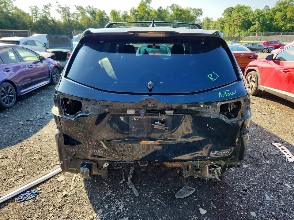 2014 Toyota Highlander VIN 5TDBKRFHXES010415 COPART salvage auction — REAR END, MD - CERT OF SALVAGE > 75% DAMAGE (P), sold $275 on 2026-07-28 (photo 6)
