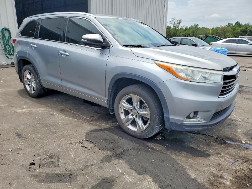 2014 Toyota Highlander VIN 5TDYKRFH6ES029716 COPART salvage auction — REAR END, Fl - Cert Of Title Slvg Rebuildable, sold $5,900 on 2026-07-22 (photo 4)