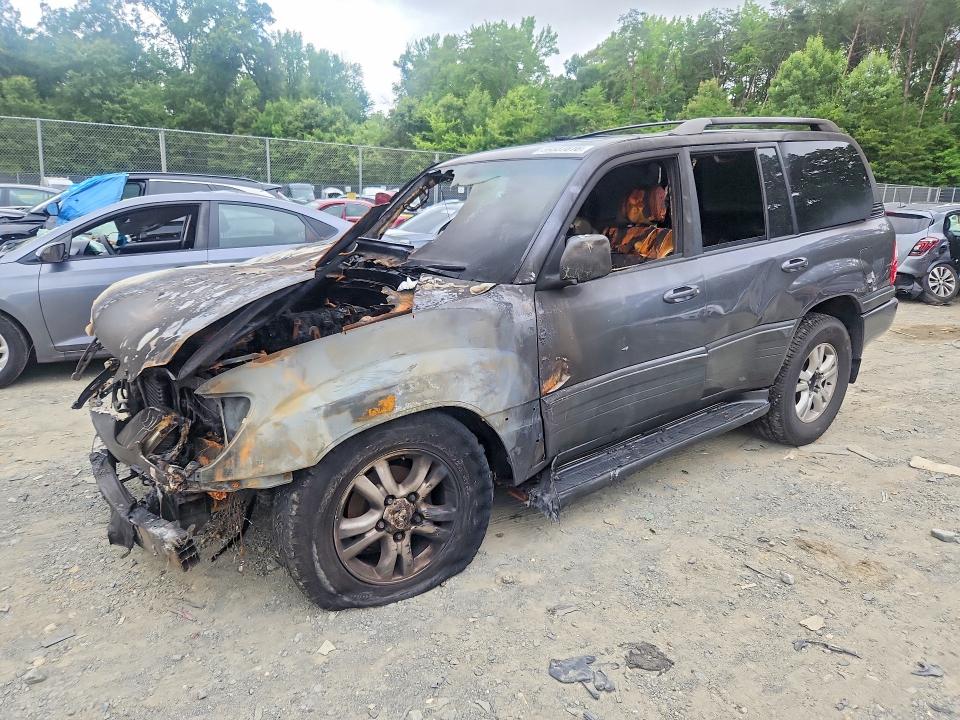 2005 Lexus Lx 470 VIN JTJHT00W353554635 COPART salvage auction — BURN, MD - CERT OF SALVAGE > 75% DAMAGE (P), sold $400 on 2026-07-14 (photo 1)