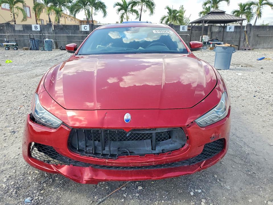 2017 Maserati Ghibli VIN ZAM57RTL0H1196406 COPART salvage auction — FRONT END, Fl - Cert Of Title Slvg Rebuildable, sold $3,700 on 2026-07-27 (photo 5)