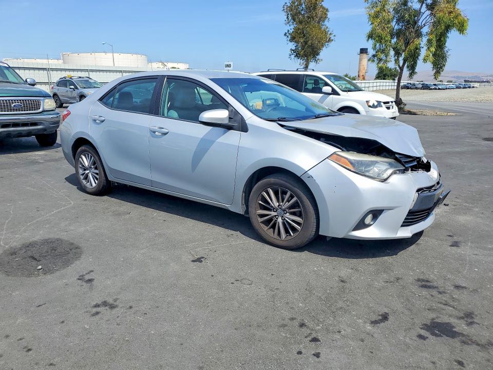 2014 Toyota Corolla VIN 5YFBURHE2EP092954 COPART salvage auction — FRONT END, Ca - Salvage Certificate, sold $2,600 on 2026-07-15 (photo 4)
